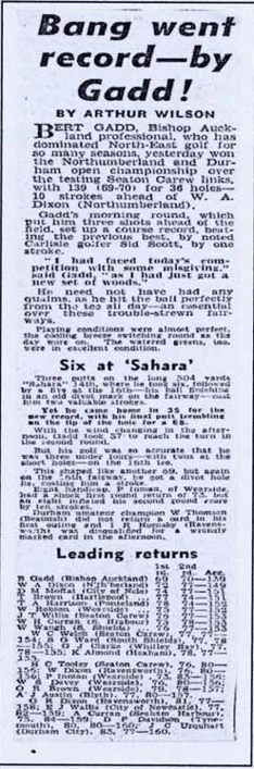 Bang went the record - by Gadd!