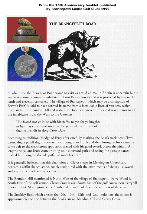 The Brancepeth Boar