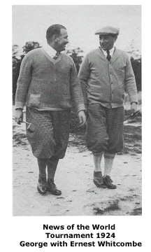 News of the World Tournament 1924 George Gadd with Ernest Whitcombe