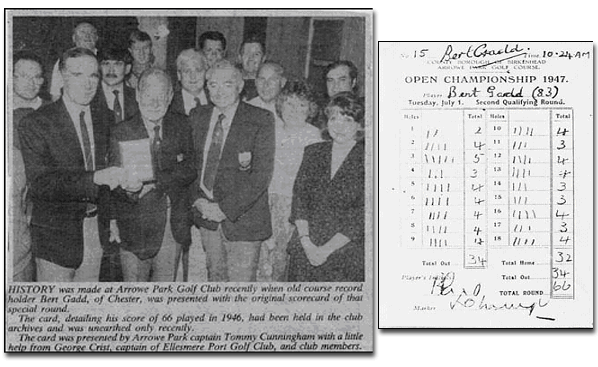 Arrowe Park Golf Club presents scorecard